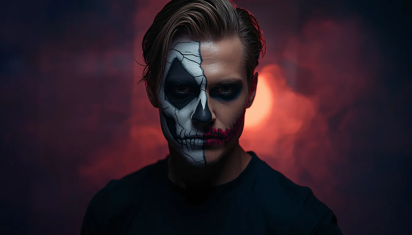 21 Spooky Halloween Makeup Ideas for Men 1 Halloween Makeup Ideas for Men