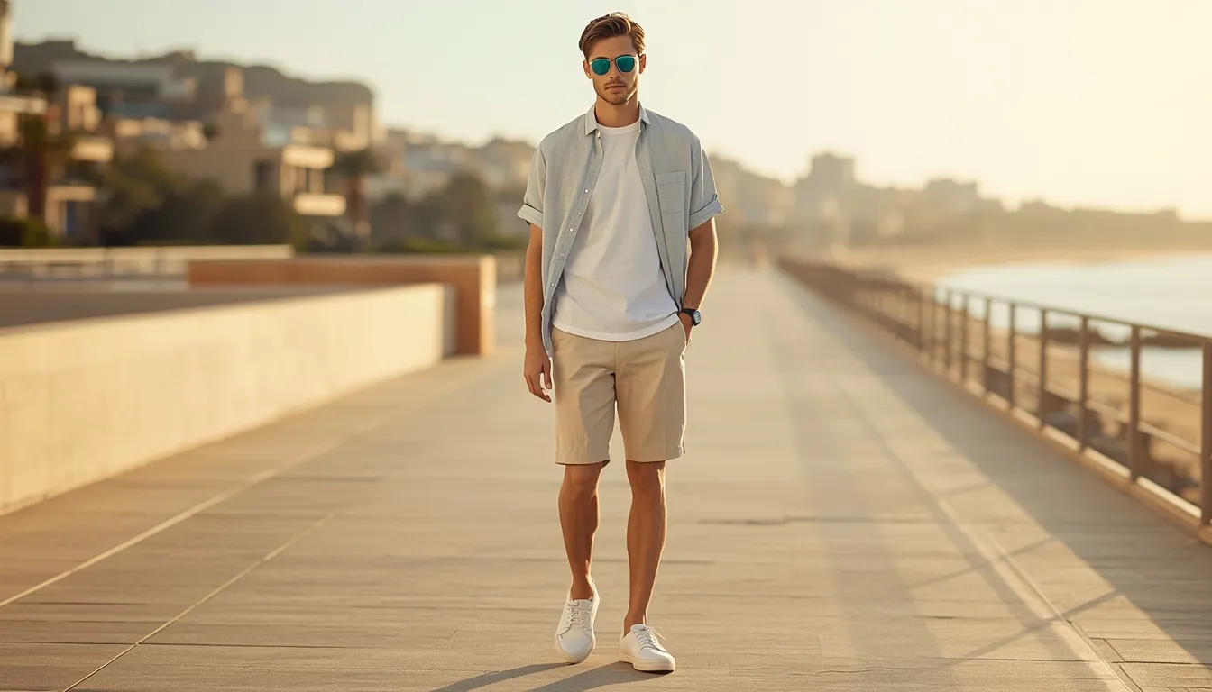 23 Linen Shorts Men Outfits for Summer 1 Linen Shorts Men Outfits