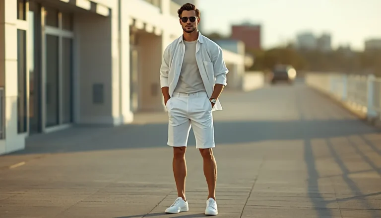 24 Stylish White Shorts Outfit Ideas for Men 7 White Shorts Outfit Ideas for Men